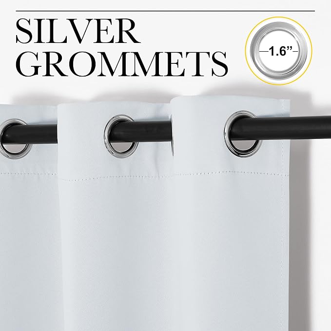 NICETOWN Room Darkening Curtain Panels, 2 Panels, 55 inches W x 108 inches - Image 3