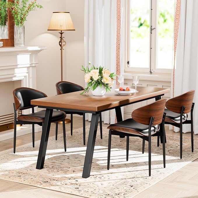 YaFiti Dining Chairs Set of 2, Dining Room and Kitchen Chairs, Mid Century - Image 3