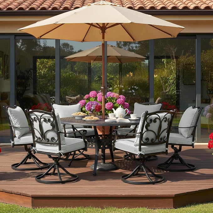 Summsun Patio Cushions for Outdoor Furniture, Faux Linen Water Resistant - Image 9