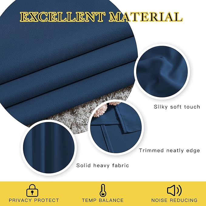 NICETOWN Blackout Room Divider Curtains 118 inches Long, Grommet Thermal Window - Image 3
