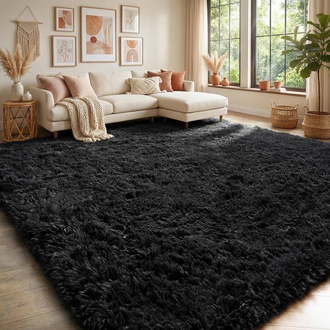 PAGISOFE 6x9 Ft Fluffy Bedroom Rugs, Fuzzy Shaggy Carpet, Indoor Plush Nursery - Image 6