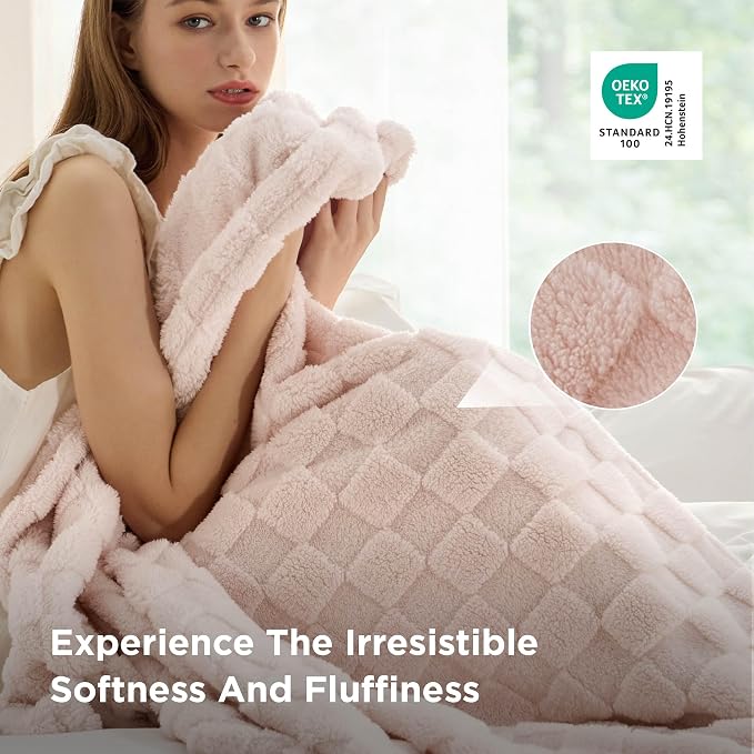 Bedsure GentleSoft Light Pink Twin XL Blanket - Image 5