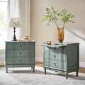 HULALA HOME Solid Wood End Table Set of 2 by HULALAHOME
