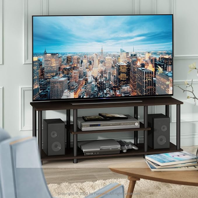 Furinno Turn-N-Tube No Tools 3D 3-Tier Entertainment TV Stand up to 50 inch TV - Image 2