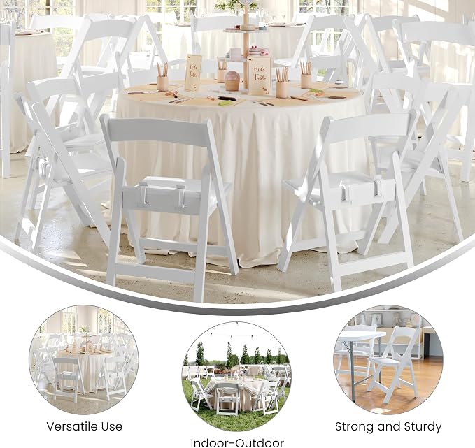Flash Furniture HERCULES Kids White Resin Folding Chair - Image 5