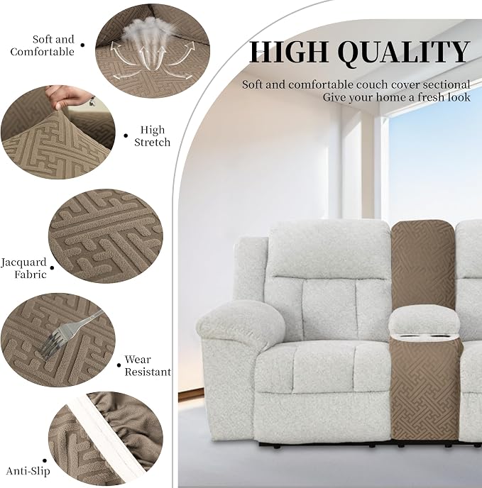 100% Waterproof Sectional Recliner Couch Covers - Image 4