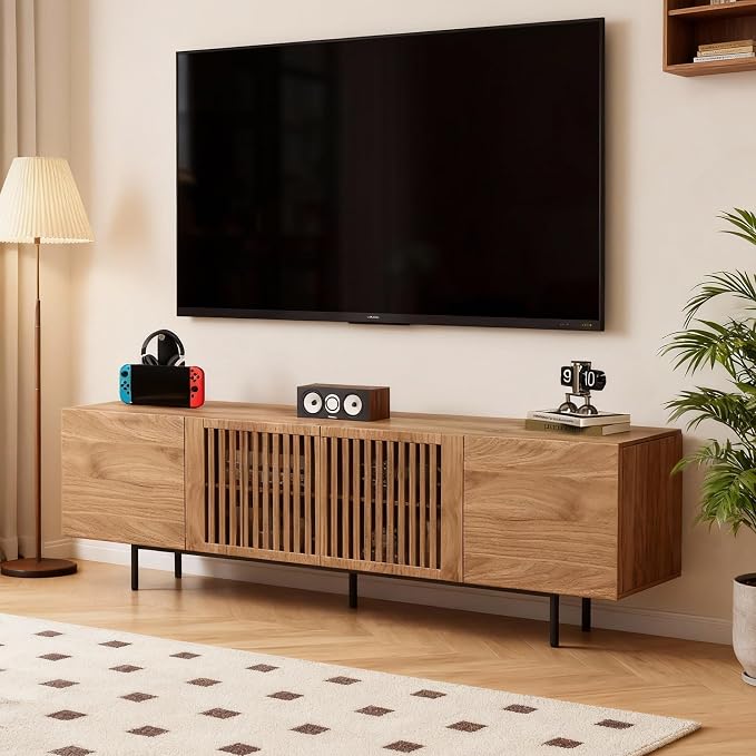 70.87" Mid-Century Modern TV Stand, Entertainment Center - Image 7