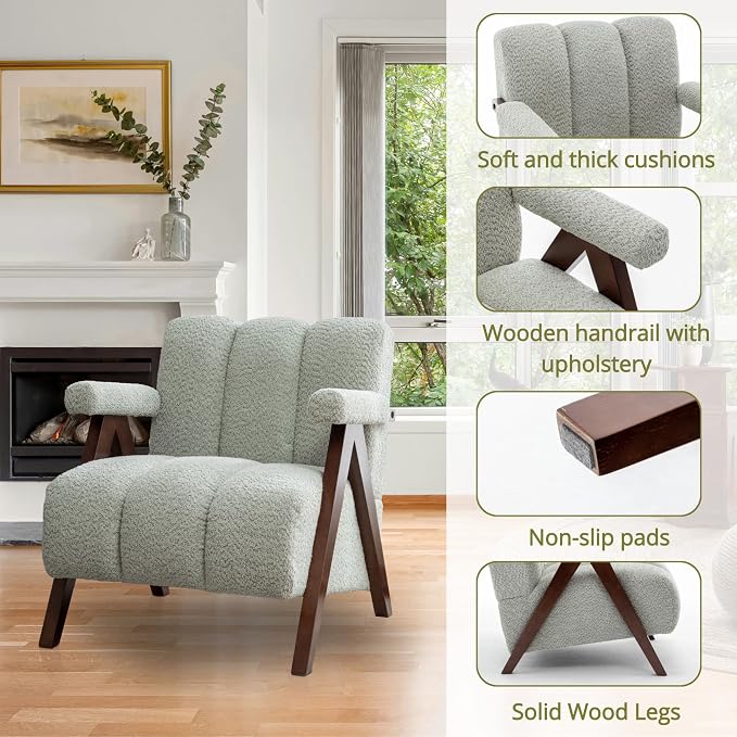 Mid Century Modern Accent Chairs Set of 2 - Image 5