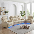 Power Recliner Sofa Set with LED Lights, Includes 2 Manual Recliner 1 Seat and by Unknown