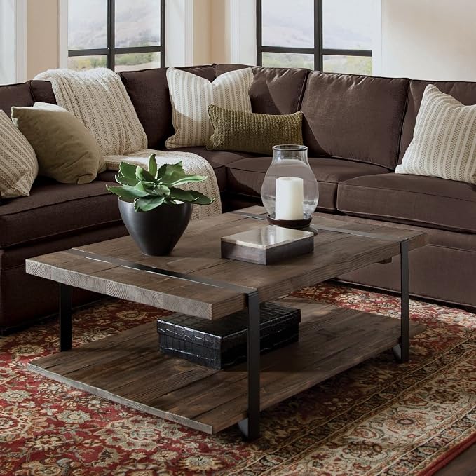 Alaterre Furniture Modesto 48-Inch Reclaimed Wood Coffee Table, Rustic Natural by AlaterreFurniture