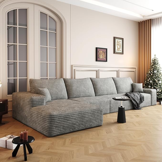 136" Sectional Couches for Living Room Cloud Couch Sofa by AWarmHomeForYou