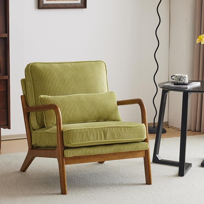 Karl home Mid-Century Modern Accent Chair, Living Room Chairs by Karlhome
