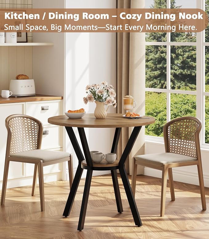 Round Kitchen Tables for 2-4, 31.5" Small Dining Tables - Image 6