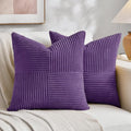 Fancy Homi 2 Packs Purple Decorative Throw Pillow Covers 18x18 Inch by Fancy+Homi