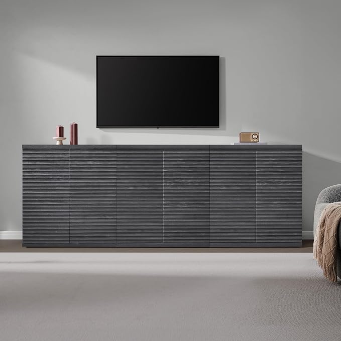 SICOTAS Buffet Cabinet with Storage Accent Sideboard Modern Credenza with Doors - Image 8