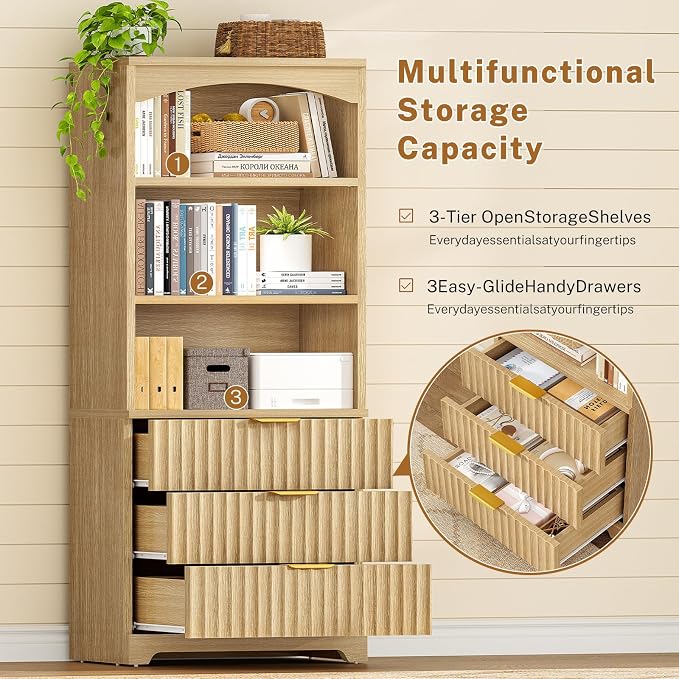 TEENFON 63.3" Tall Bookshelf, Bookshelves and Bookcases - Image 6
