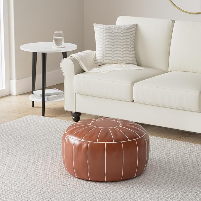 Thgonwid Unstuffed Moroccan Storage Pouf Foot Stool Ottoman Seat, No Filler - Image 2