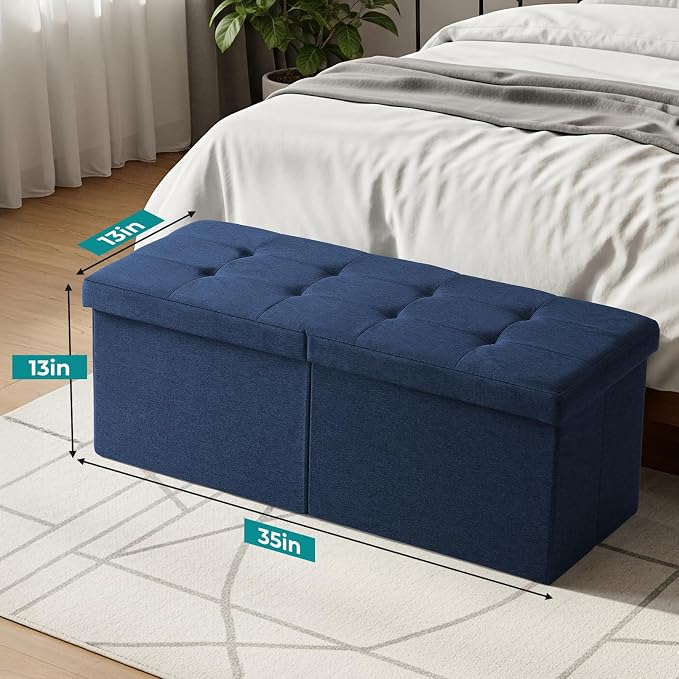 35-INCH Storage Ottoman Bench, Footrest - Image 3