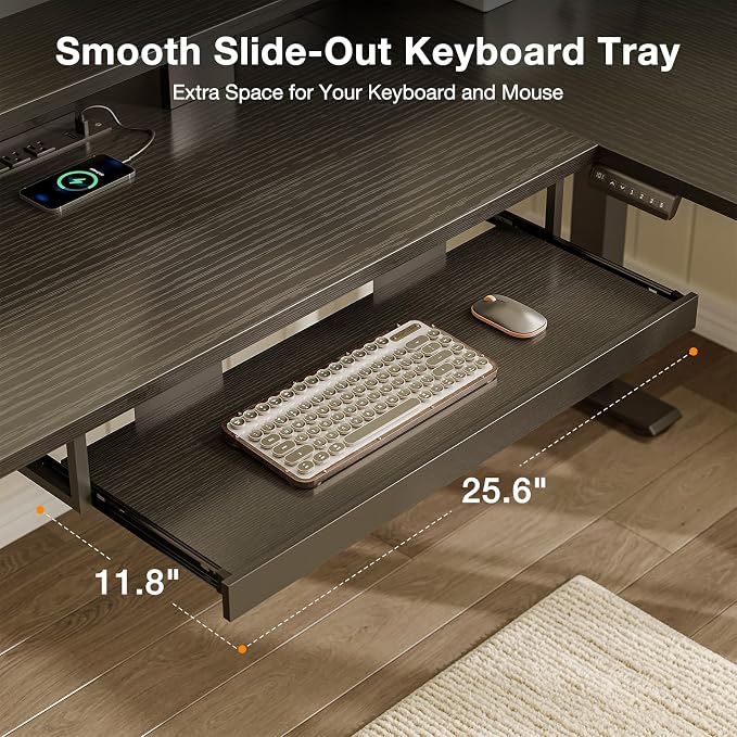Casaottima 59 Inch Electric L-Shaped Standing Desk - Image 7