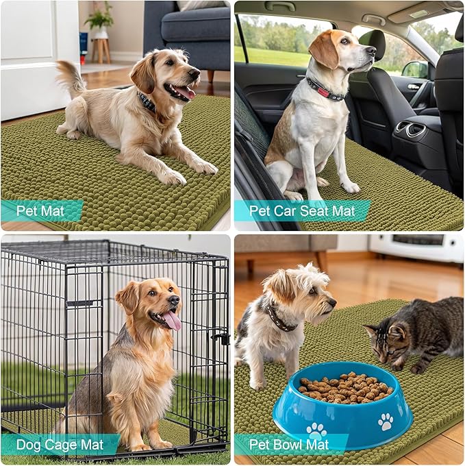 OLANLY Dog Door Mat for Muddy Paws 48x30, Absorbs Moisture and Dirt, Absorbent - Image 7