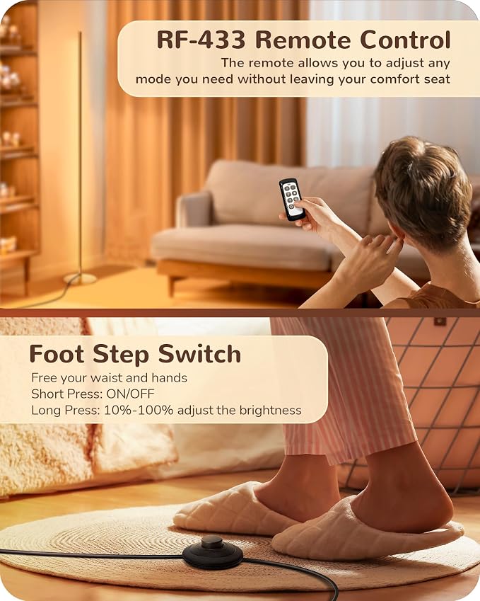EDISHINE Floor Lamp, Remote Control & Foot Switch Floor Lamps - Image 4