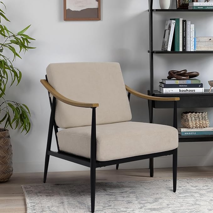 RNKSFX Modern Accent Chair for Living Room Bedroom Mid Century Arm Chair by Yourexpertinhomefurniture