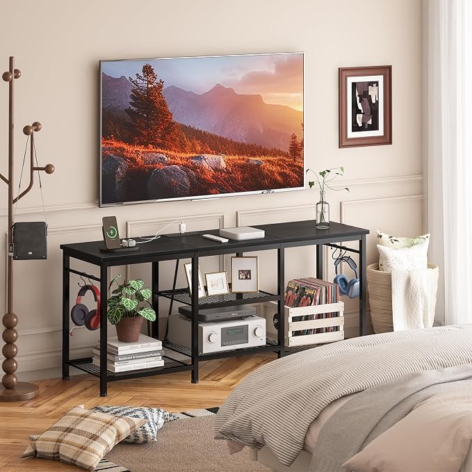 YGEOMER TV Stand for Tvs Up to 55 Inch, Entertainment Center - Image 7