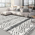 Nakagishi Black Rug Living Room Rugs: 10x14 Machine Washable Boho Large Neutral by NakagishiAreaRug