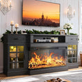 MXV 70" Fireplace TV Stand, 3-Sided Glass Fireplace and Modern Entertainment by Unknown