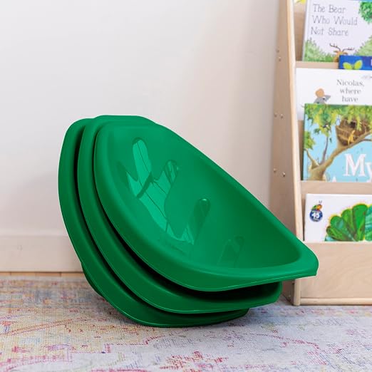 ECR4Kids Plastic Leaf Scoop Floor Rocker Seat, Classroom Furniture - Image 8