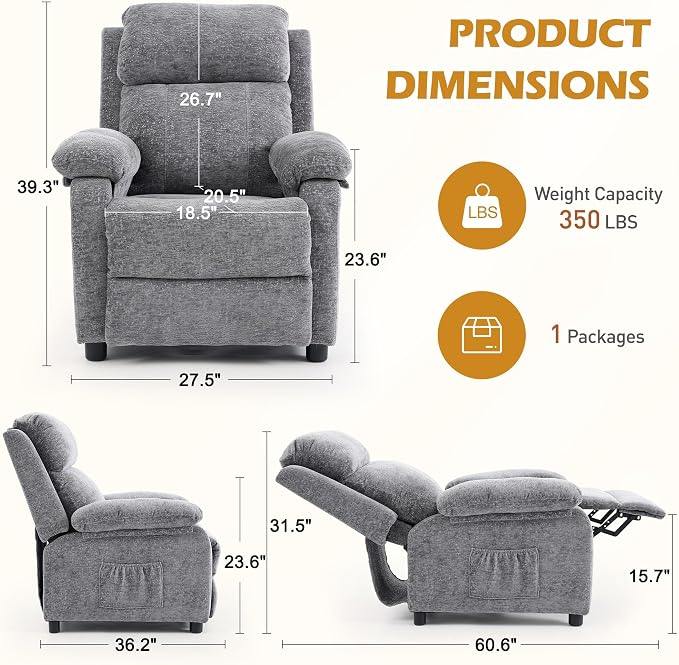 Korser Recliner Chair, Living Room Chairs - Image 2