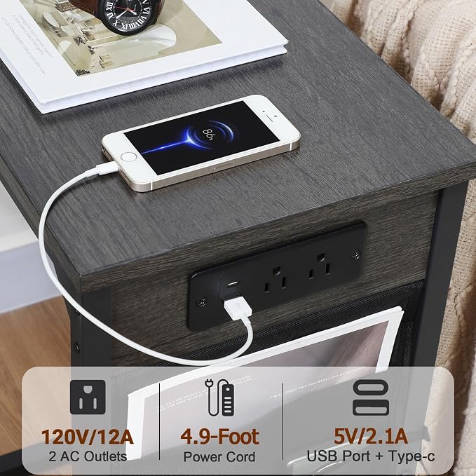 AMHANCIBLE C Shaped End Table - Image 6