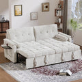 Convertible Sleeper Sofa Bed, 86 Inch Chenille Pull Out Couch by Outdoorchairs