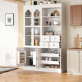VilroCaz 75'' Tall Freestanding Kitchen Pantry Cabinet, Wood Large Cupboard by VilroCaz