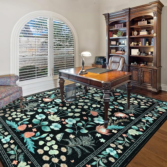 Area Rugs for Living Room, Washable 5x7 Vintage Rug for Bedroom, Non-Slip - Image 5