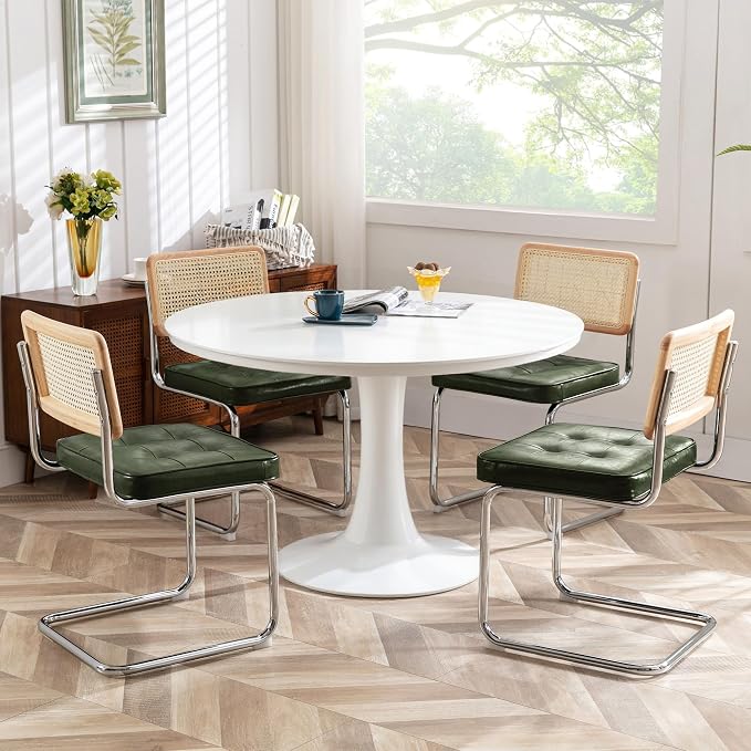 Zesthouse Natural Rattan Dining Chairs Set of 4, Modern Dining Room Chairs - Image 6