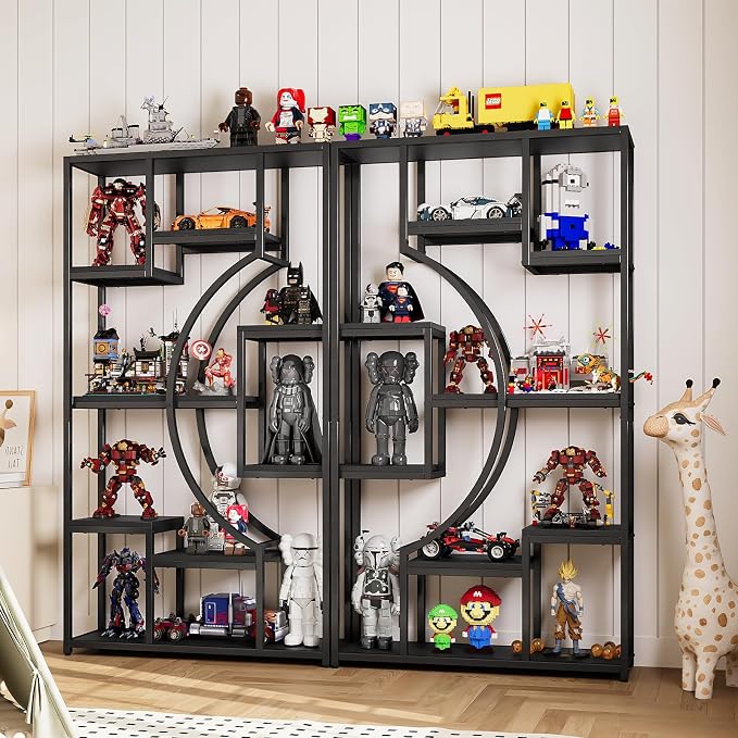 HolliWill 70.8" Tall Bookshelves Set of 2, Bedroom –Metal Frame & Anti-Tip & - Image 5