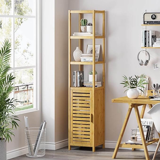 VIAGDO Storage Tall Slim Cabinet - Image 6