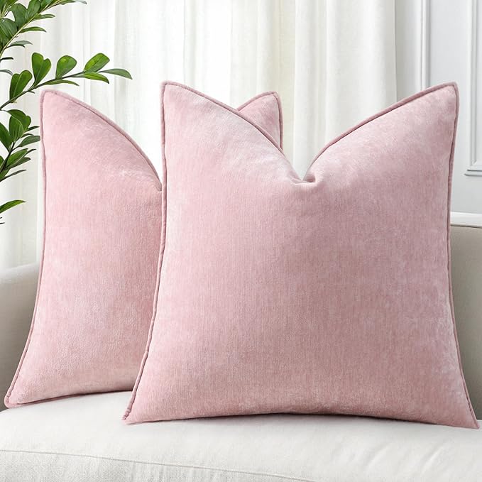 decorUhome Summer Couch Euro Sham Throw Pillow Covers 24x24 Set of 2, by decorUhome