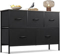 WLIVE Dresser for Bedroom with 5 Drawers, Long Fabric Dresser, Chest of Drawers by WLIVE