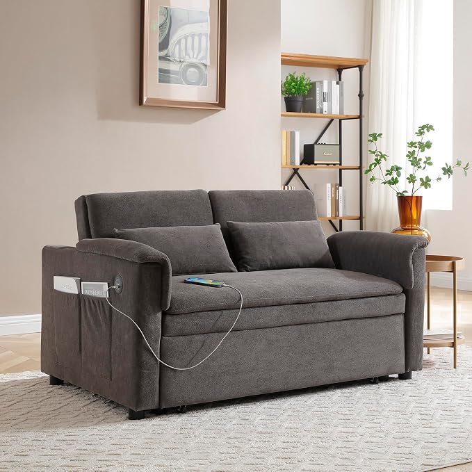 55.5" Small Sleeper Sofa Couch - Image 2