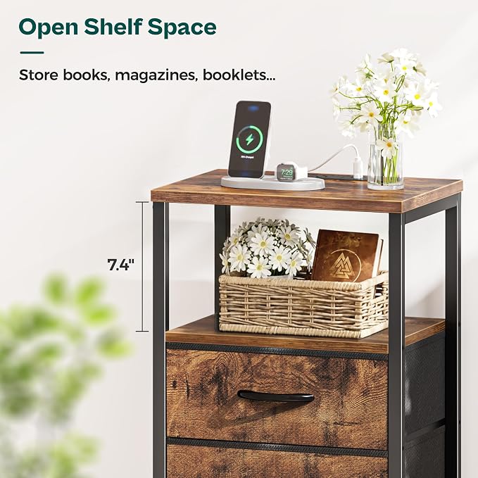 Huuger Nightstands Set of 2, End Tables - Image 7