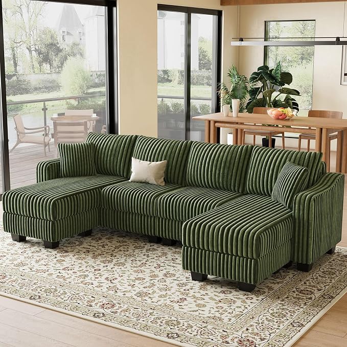 Belffin U Shaped Couch with Reversible Chaises Sectional Couches - Image 4