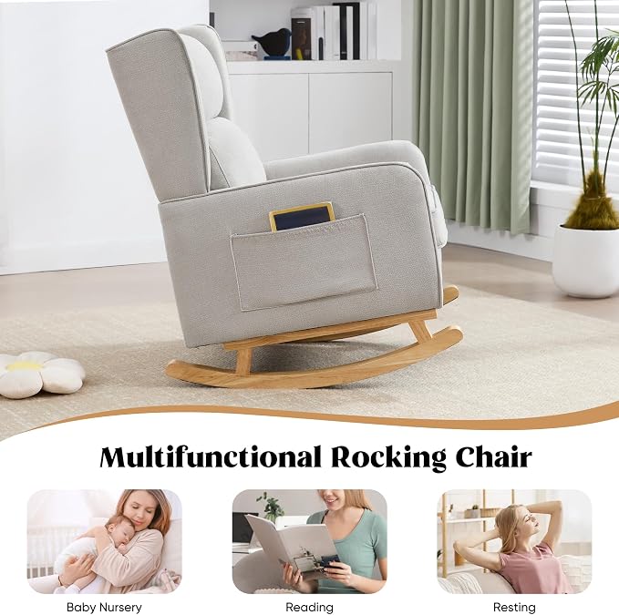 HCHAIRH Nursery Rocking Chairs, Rocking Chair Nursery - Image 3