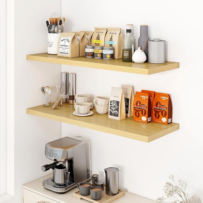 Dreamland 40" Floating Shelves for Wall, Wall-Mounted Shelves for Bedroom - Image 2