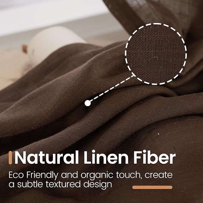 BGment Linen Curtains 84 Inch Length - Image 3