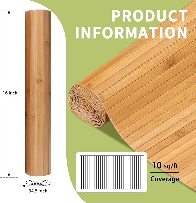 Natural Bamboo Wall Panel, Renewable Pole Wrap Bamboo Wainscoting Paneling - Image 3