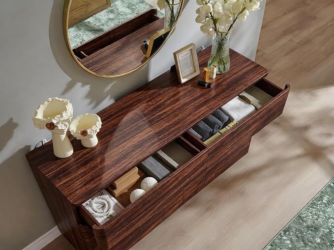 ACCOHOHO 6 Drawer Dresser for Bedroom, Large Storage Chest of Drawers, TV Stand - Image 9