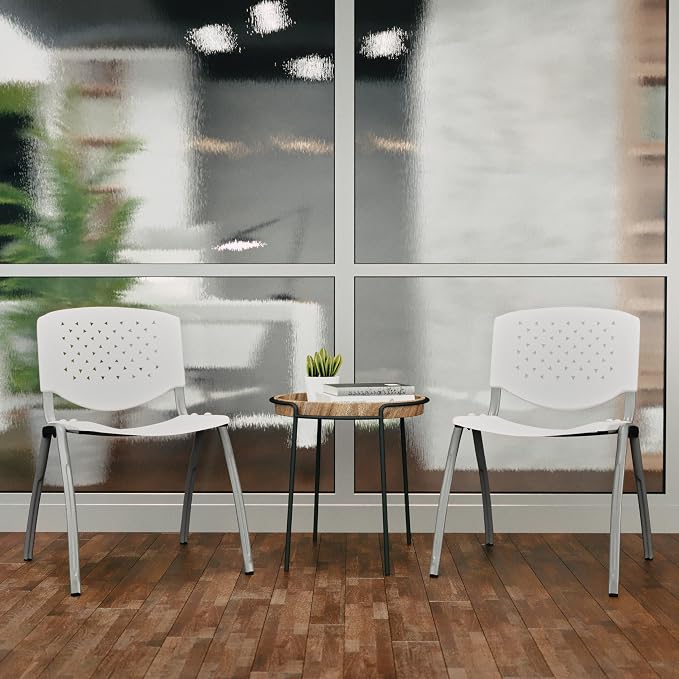 Flash Furniture HERCULES Series 880 lb. Capacity White Plastic Stack Chair - Image 7
