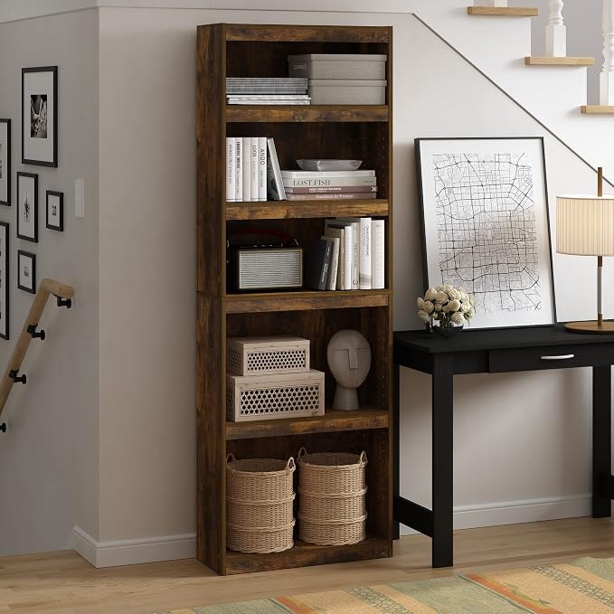 Furinno JAYA Book Shelf, 5-Tier Bookshelf, Enhanced Home Bookcase - Image 2